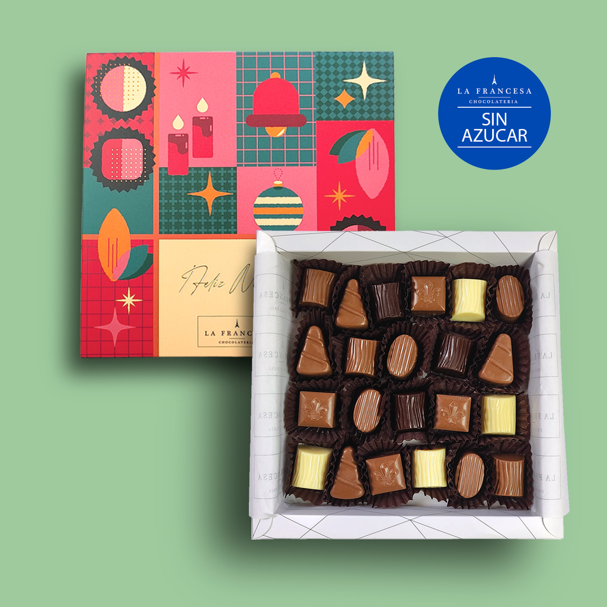 La Focaccia - Box bombones navidad 250 gramos sin azúcar